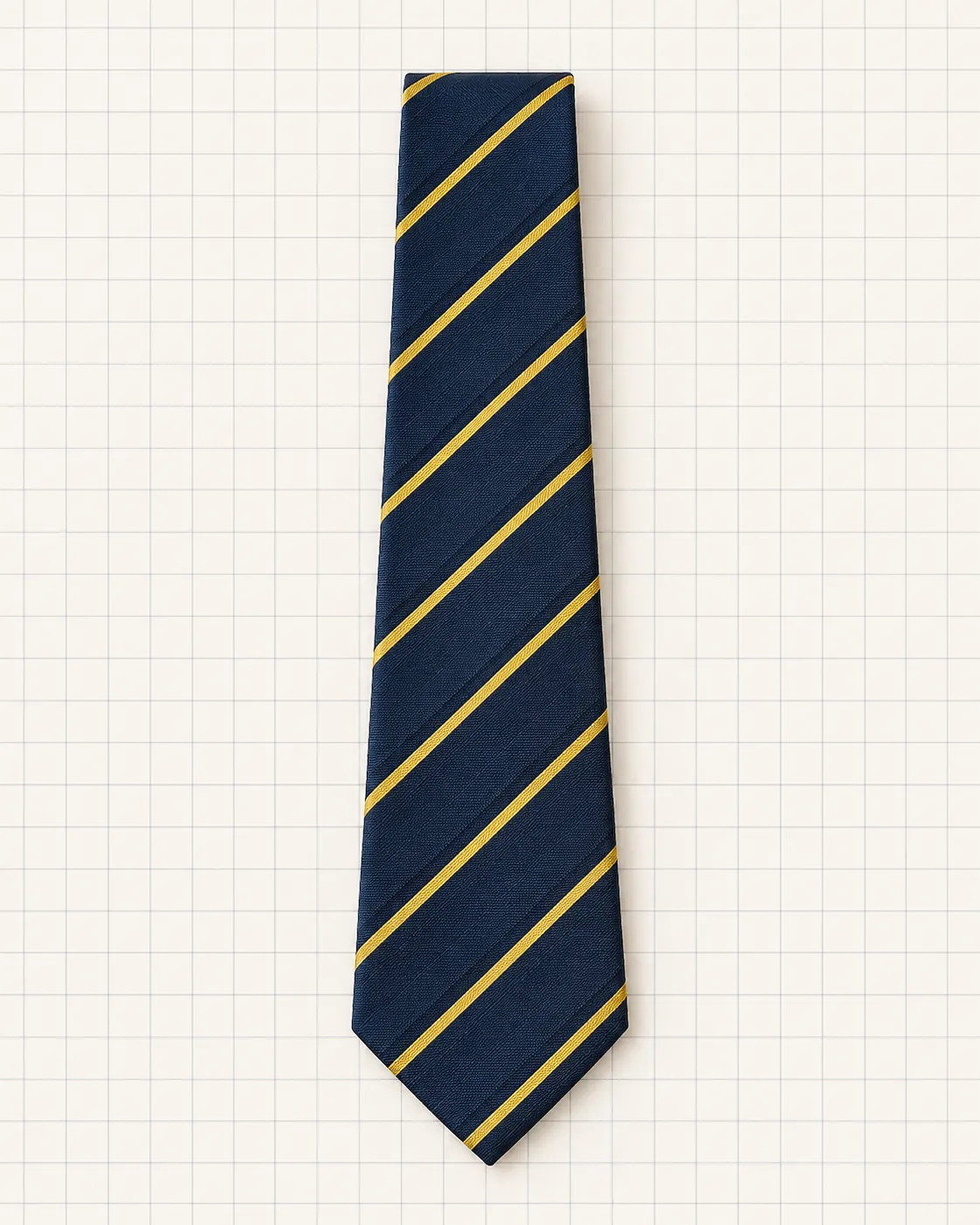 Corbata escolar azul marino, vista frontal